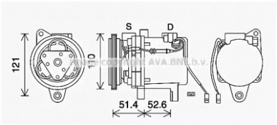 AVA QUALITY COOLING mck019 -  Компрессор, кондиционер